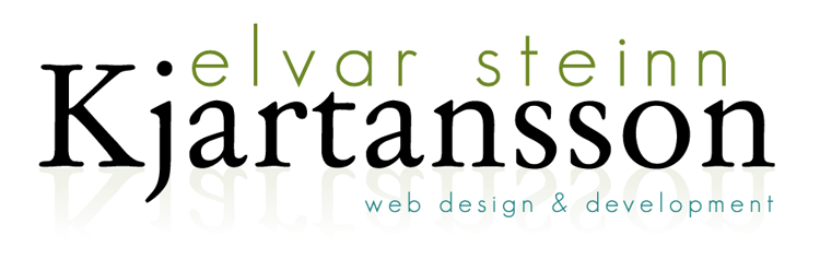 Elvar Steinn Kjartansson Web Design